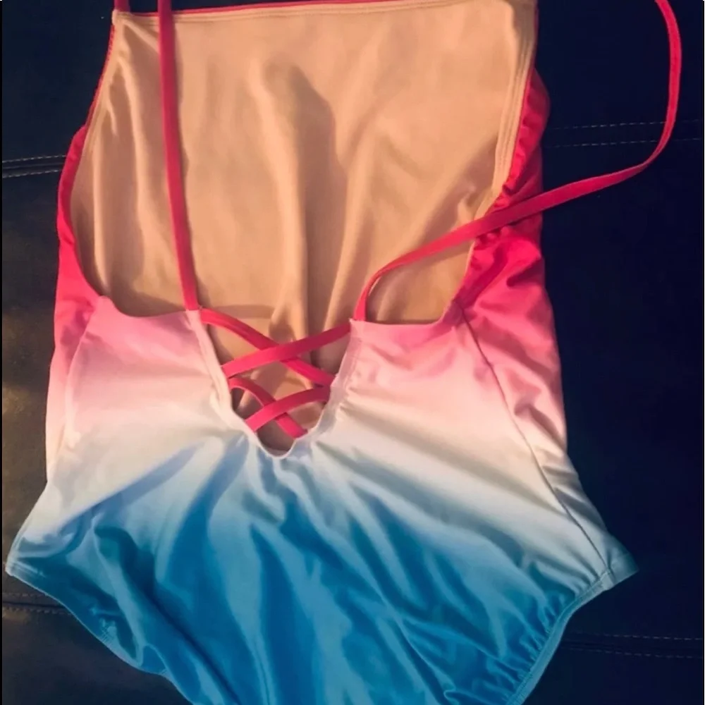 New Free Press Hailee Square Neck One-Piece Swimsuit